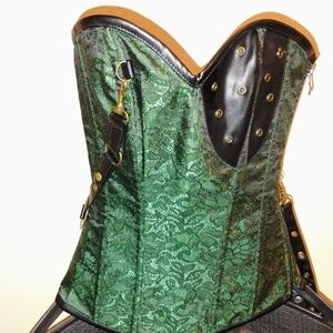 Green Lace Corset Top
